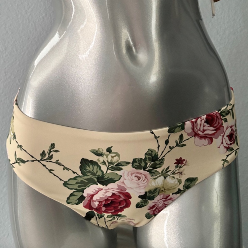 ANTONIO MELANI Cream Floral Crisscross Bikini - Picture 3 of 8